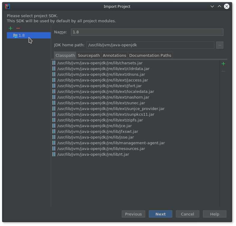 JDK selection